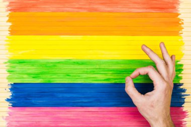 Kişi, gay geçit, jest ve homoseksüel kavramı, symb gösterilen