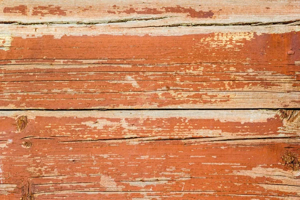 Mur rustique vintage en bois avec peinture rouge délavée. Contexte, tex — Photo