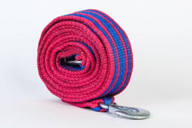 Mavi/kırmızı beyaz izole metal Kancalı halat çekme .