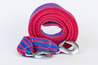 Mavi/kırmızı beyaz izole metal Kancalı halat çekme .