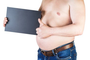 Bir tahta ile iş sözcük, Isola tutan kalın mide adam