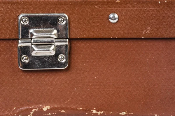 Kahverengi bir çanta. Vintage Bagaj. Vintage seyahat çantası. 