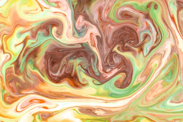 Artistic abstract design created with mixing color liquids. Colo — Stock Photo, Image