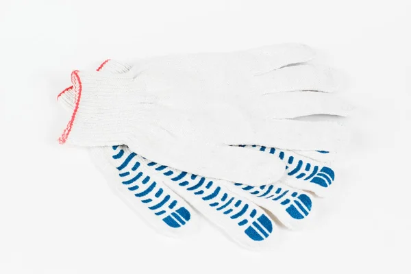 Pair of work gloves on white background. — Stock Photo, Image