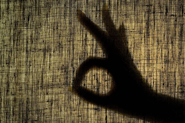 Χέρι Σκιά Δείχνει Την Κίνηση Λοιπόν Σαν Μια Χειρονομία Ένα — Φωτογραφία Αρχείου