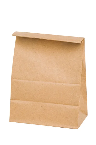 Embalaje de papel marrón sobre fondo aislado blanco . —  Fotos de Stock