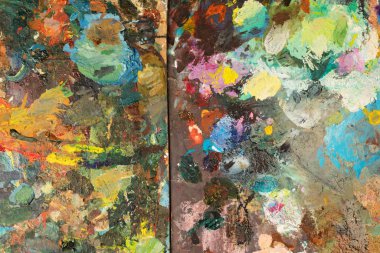 Parlak yağlı boya paletinin arkaplan resmi.