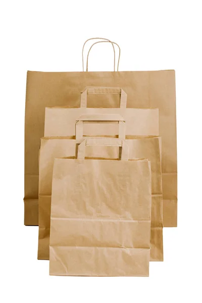 Paper bags isolated on white background. — Stock Photo, Image