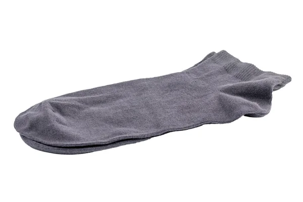 Серые короткие носки изолированы на белом фоне — стоковое фото