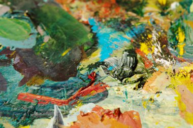 Parlak yağlı boya paletinin arkaplan resmi