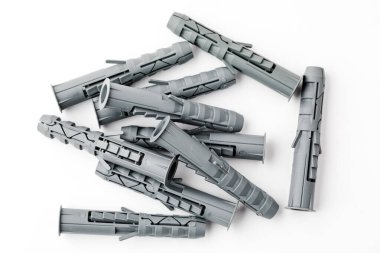 Çapayı ya da pencereyi vidalayın, gri, beyaz arka planda izole edilmiş.