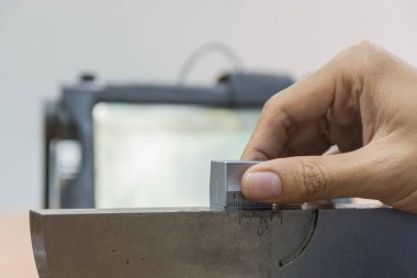 Kalibrasyon açısı prob ultrasonik, inceden inceye gözden geçirmek ile standart çelik b
