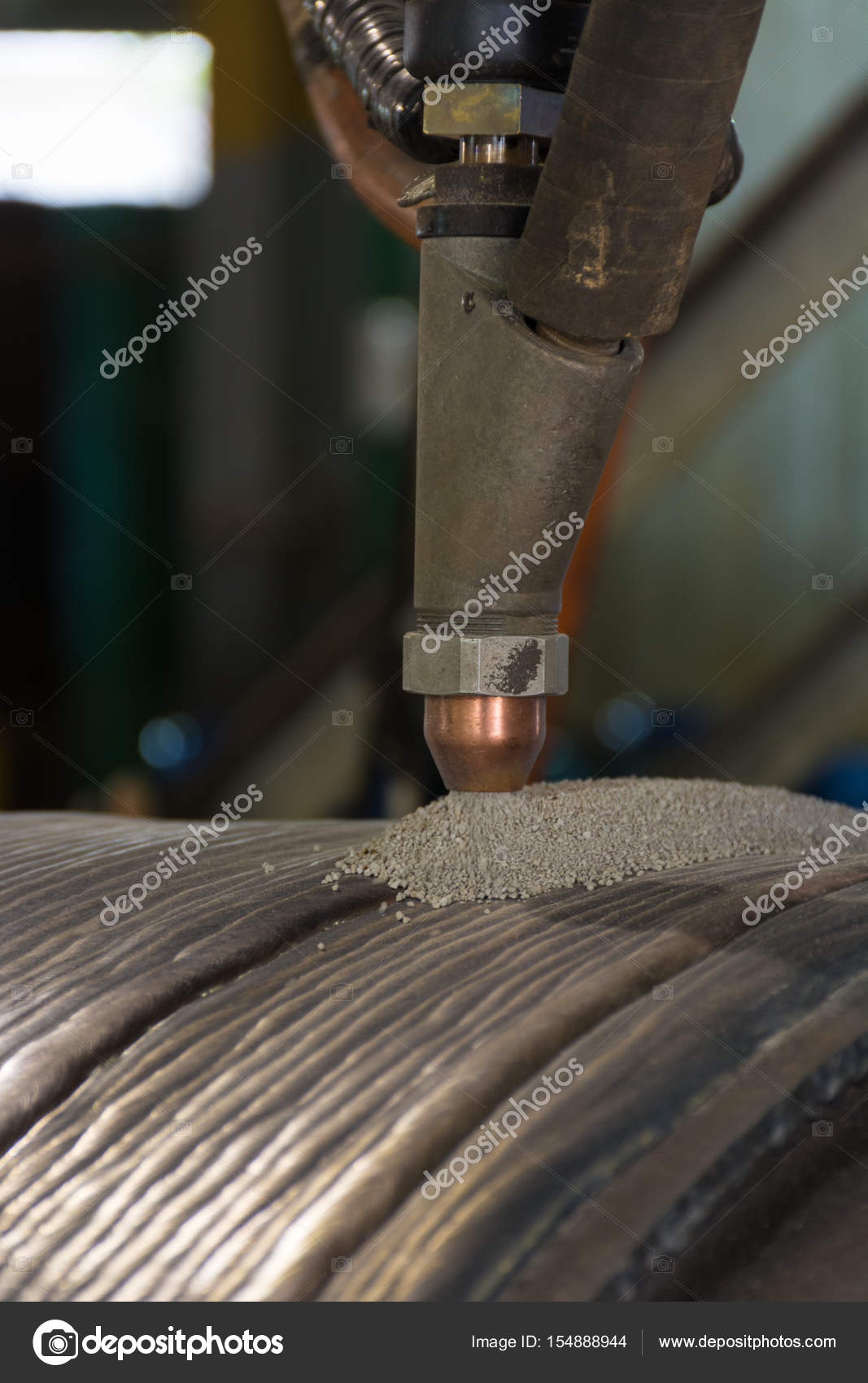 Overlay welding hard surfacing of steel roll by submerge arc welding