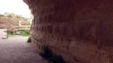 Ürdün'de antik bir Roma Tapınağı, antik tarihi duvar