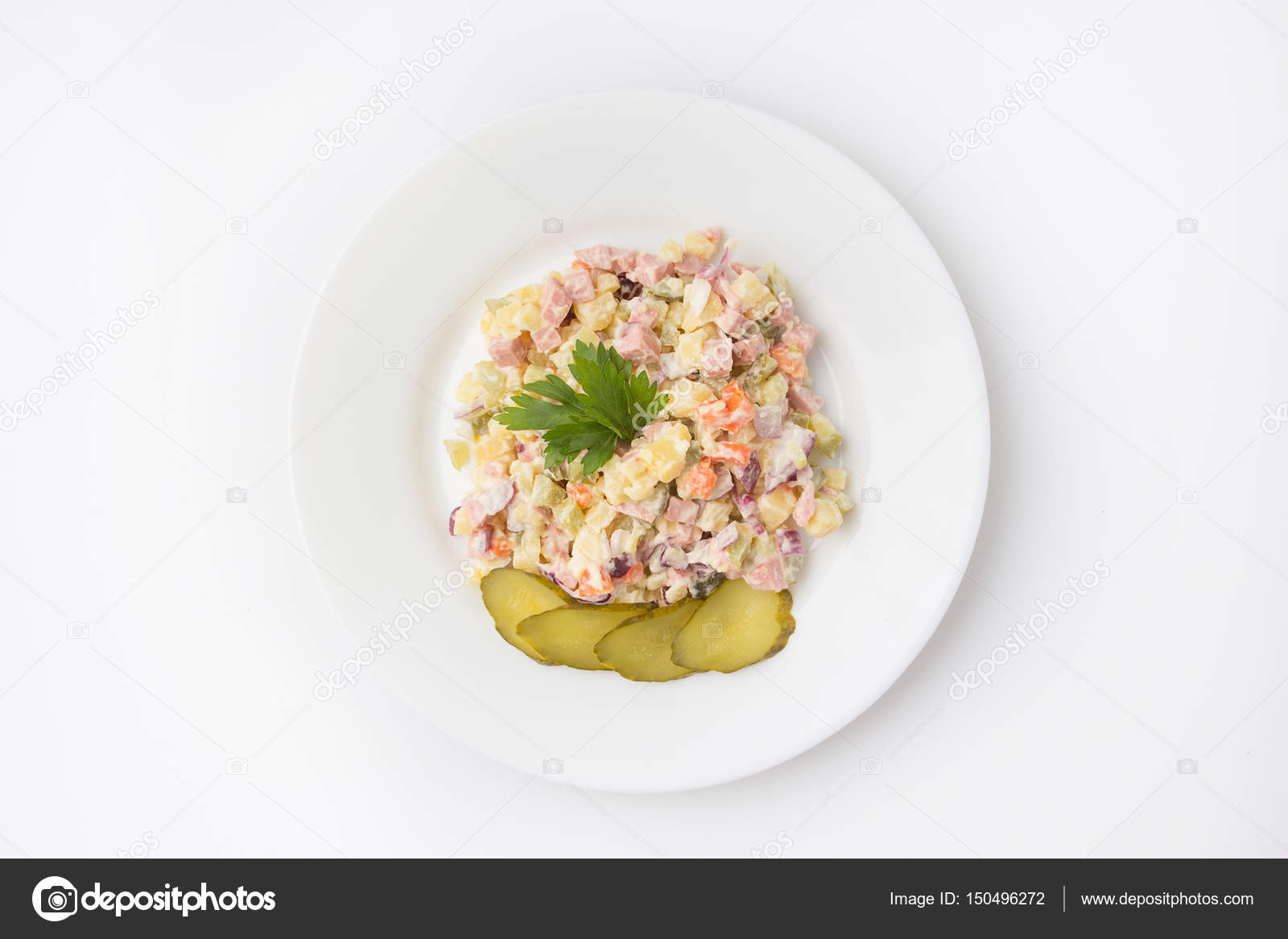 Салат с ветчиной и корнишонами картинки Салат с ветчиной и корнишонами картинки