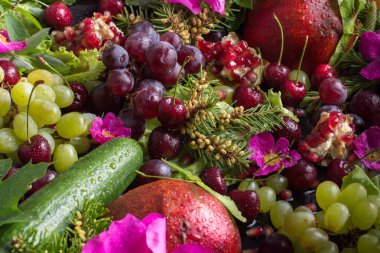 sebze ve meyve kompozisyonu