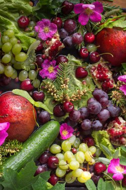 sebze ve meyve kompozisyonu