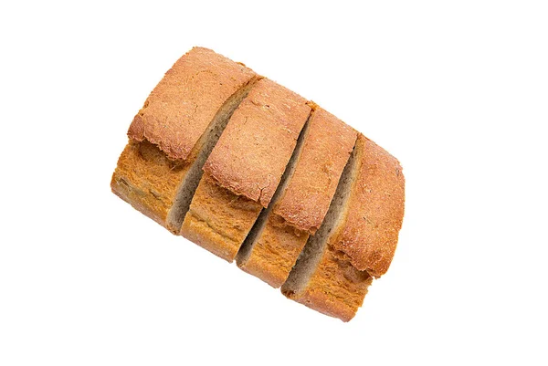 Pão. Fatias de pão em um fundo branco — Fotografia de Stock