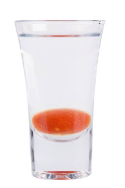 Shot. Alcoholic drink on a white background. clipart
