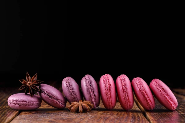 Macaroons on a wooden background. — Stock Photo, Image