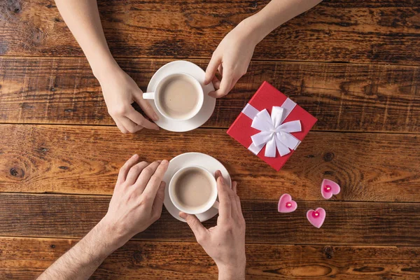 Valentine's Day celebration concept. A nice gift for your loved — 스톡 사진