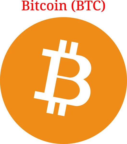 Bitcoin (Btc) logo vektör — Stok Vektör