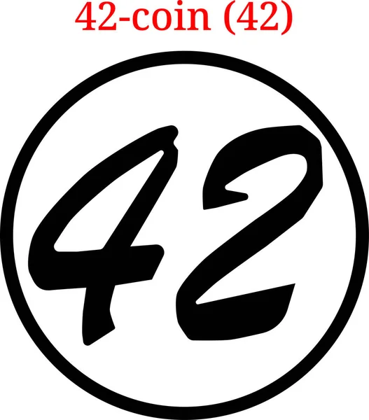 Logo Vector 42-coin (42) — Vettoriale Stock