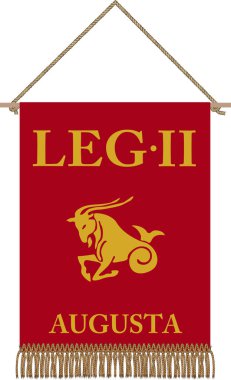 Vektör Lejyon II Augusta Antoninina standart 