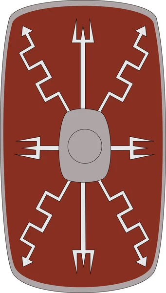 Векторный щит XI Клаудии на белом фоне — стоковый вектор