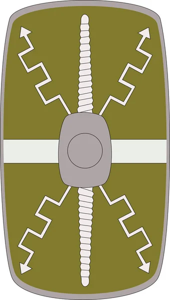 Vector shield of Legio XII Fulminata on white background — Stock Vector