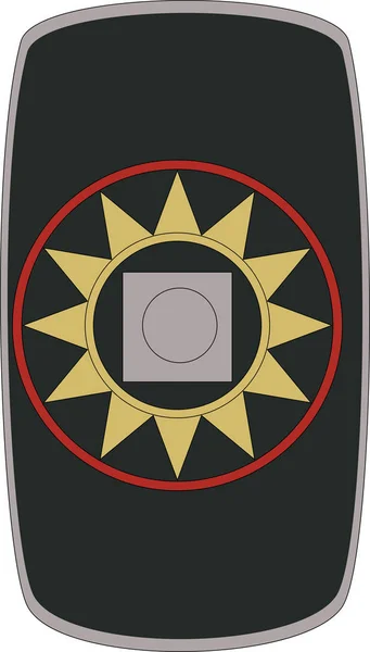 Bouclier vectoriel de Legio XV Primigenia sur fond blanc — Image vectorielle