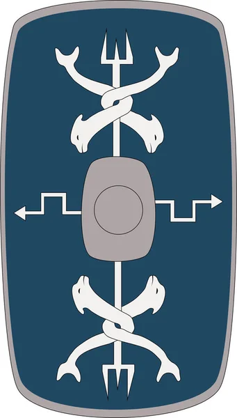 Vector schild van Legio Xxx Ulpia Victrix op witte achtergrond — Stockvector