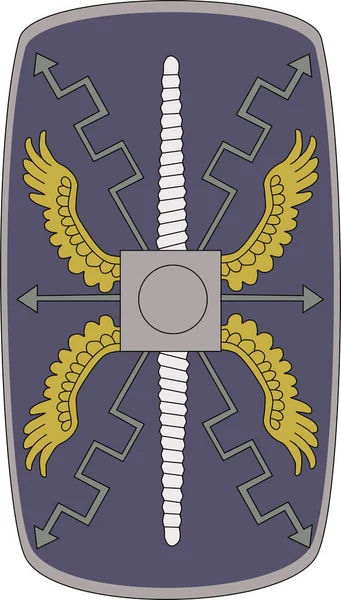 Escudo vectorial de la guardia pretoriana sobre fondo blanco — Vector de stock