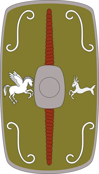 Escudo vectorial de Legio II Augusta sobre fondo blanco — Archivo Imágenes Vectoriales