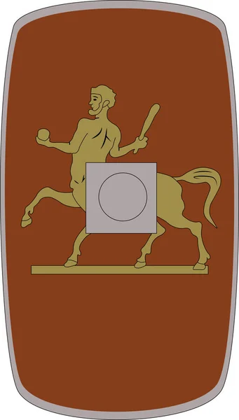 Escudo vectorial de Legio II Parthica sobre fondo blanco — Vector de stock