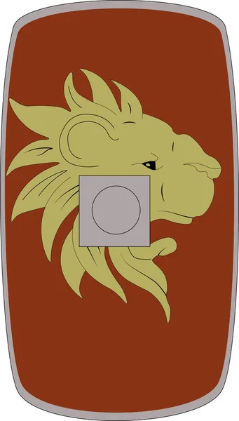 Escudo vetorial da Legio III Augusta sobre fundo branco — Vetor de Stock
