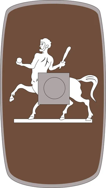 Vector shield of Legio III Parthica on white background — Stock Vector