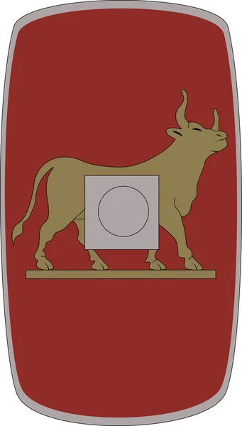 Escudo vectorial de la Legio VIII Augusta sobre fondo blanco — Vector de stock
