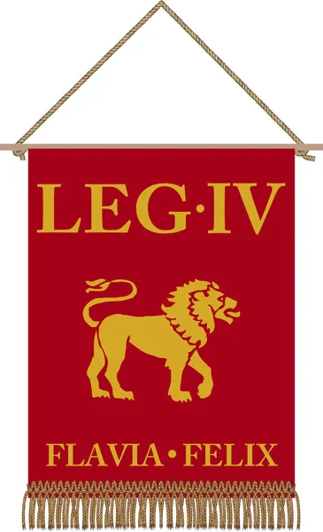 Vettore Legio IIII Flavia Felix standard — Vettoriale Stock