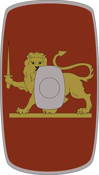 Escudo vectorial de Legio I Germanica sobre fondo blanco — Vector de stock