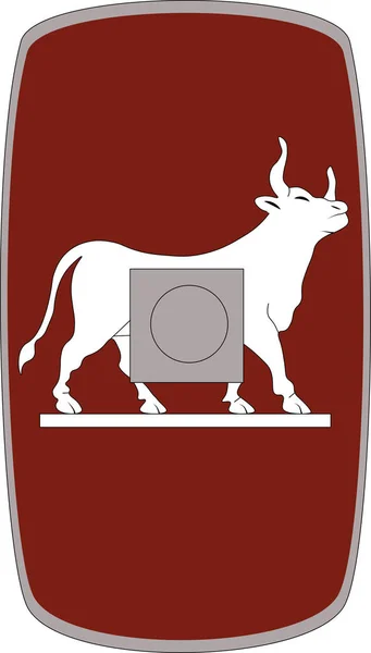 Vector schild van Legio Iv Macedonica op witte achtergrond — Stockvector