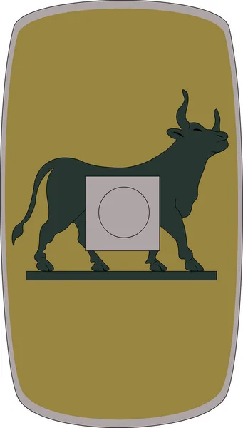 Escudo vectorial de Legio V Macedonica sobre fondo blanco — Vector de stock