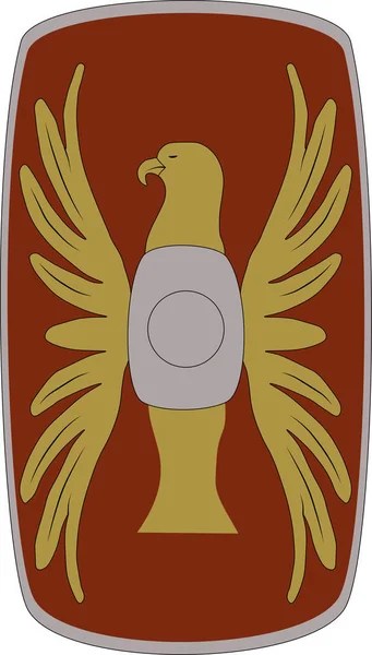 Escudo vetorial da Legio XXII Primigenia sobre fundo branco —  Vetores de Stock