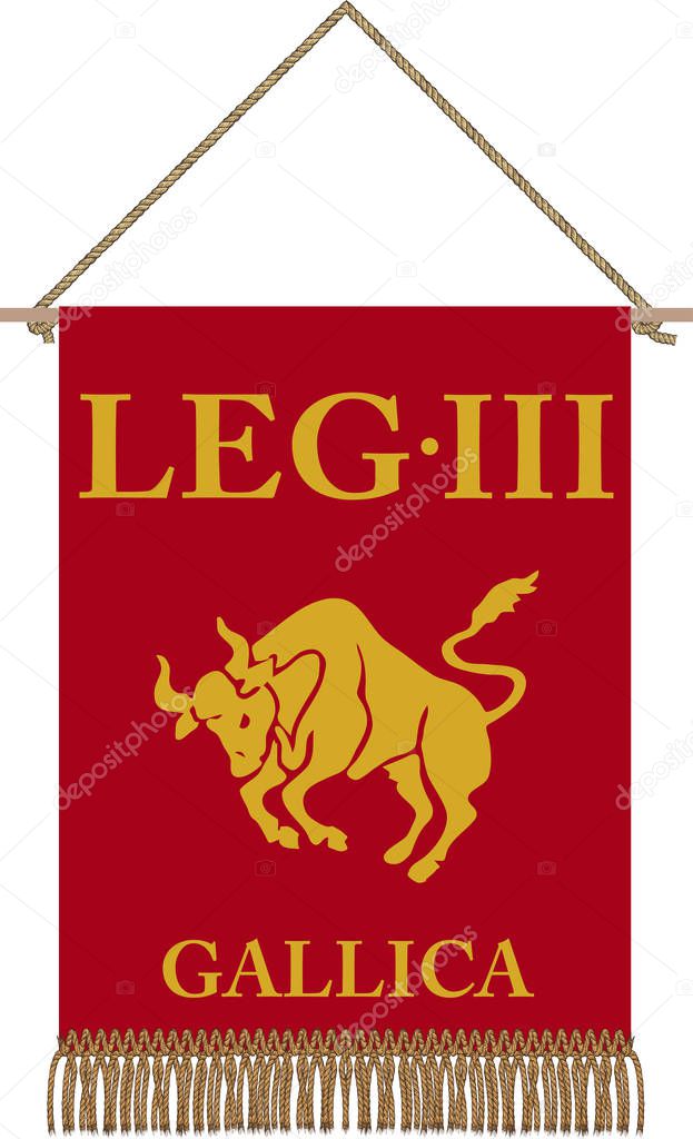 Vector Legio III Gallica standard