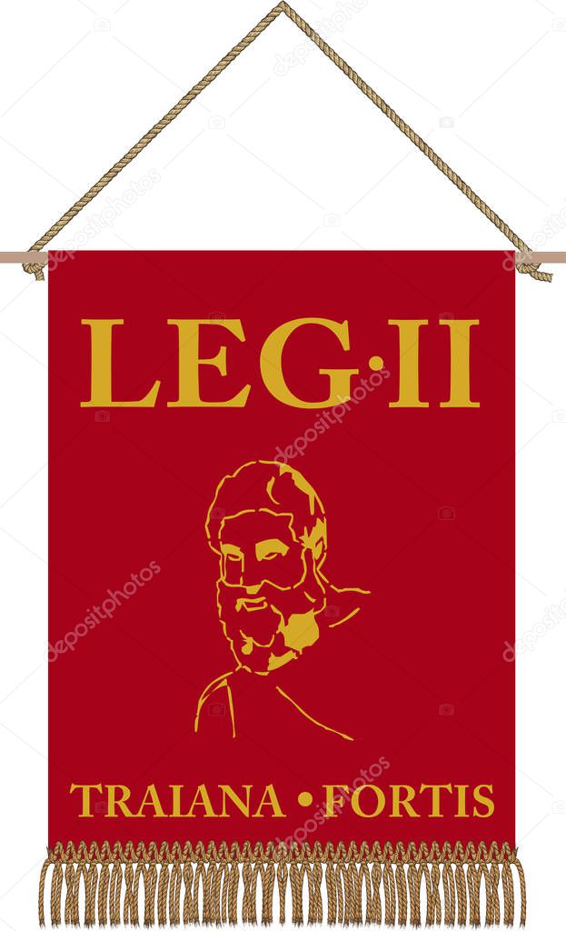 Vector Legio II Traiana Fortis standard