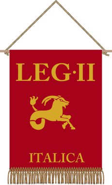 Vektör Lejyon II Divitensium Italica standart