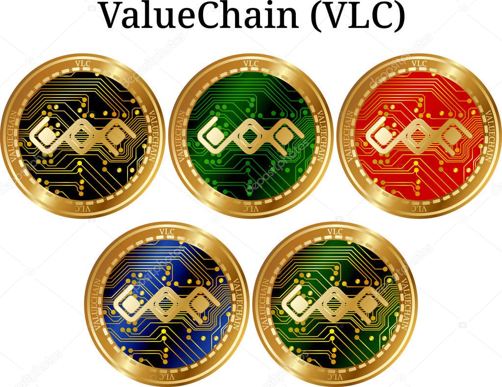 Set of physical golden coin ValueChain (VLC)