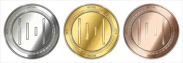 Μεταλλικό Σετ κερμάτων (Mtl). — Διανυσματικό Αρχείο