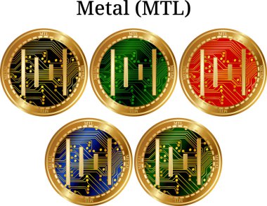 Fiziksel altın sikke Metal (Mtl kümesi)