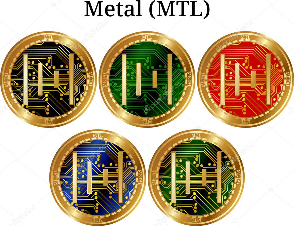 Set of physical golden coin Metal (MTL)